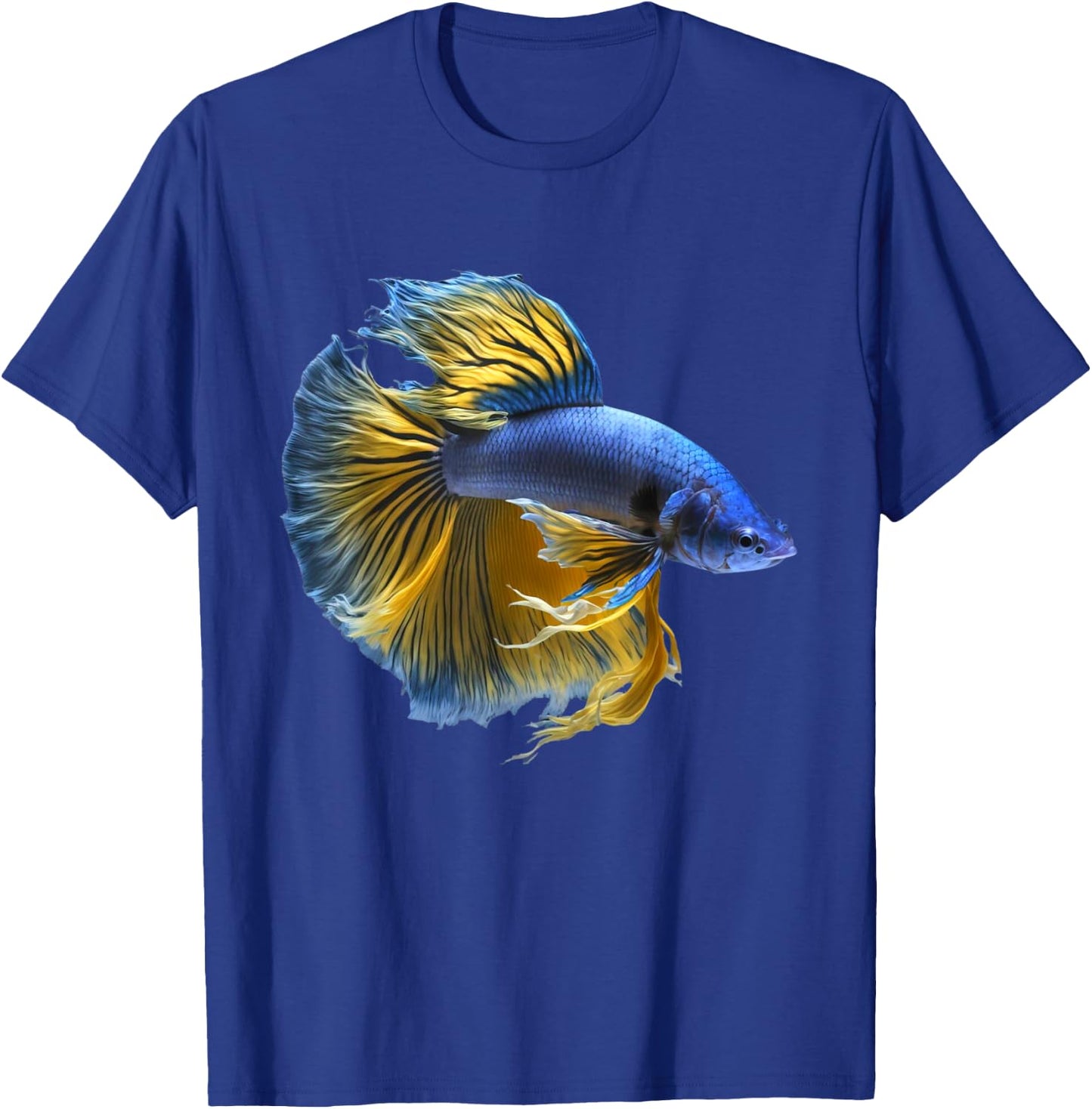 Yellow & blue Siamese fighting Betta fish Aquarium Owner T-Shirt - T-Shirt | Royal