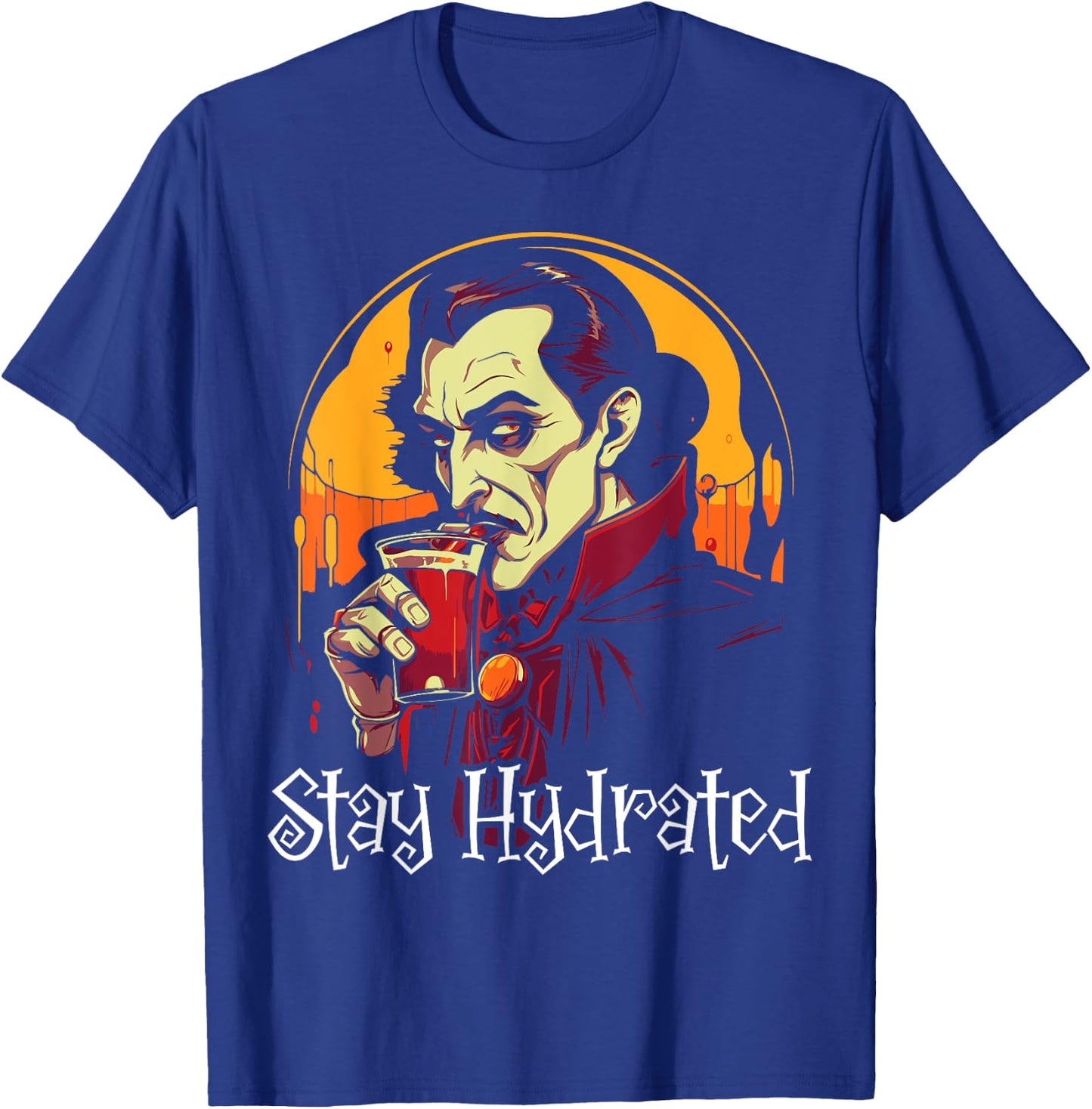 Dracula Halloween Scary Trick Or Treat Spooky Vampire T-Shirt - T-Shirt | Royal