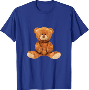 Cool Real Teddy Bear Toy Illustration Outfit Graphic Designs T-Shirt - T-Shirt | Royal