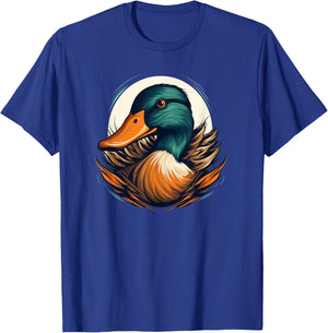 Cool Mallard Duck Face T-Shirt - T-Shirt | Royal