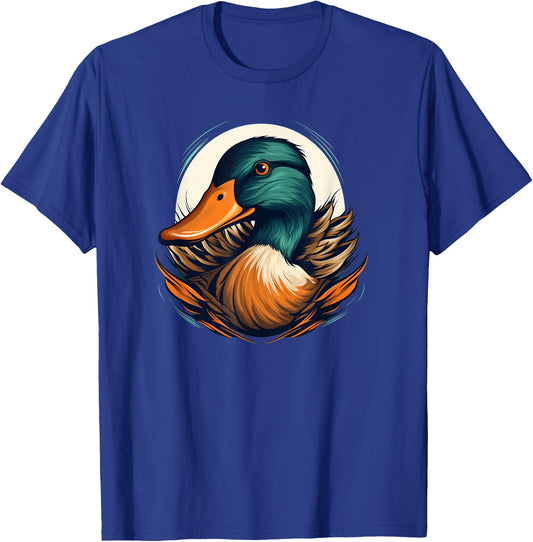 Cool Mallard Duck Face T-Shirt - T-Shirt | Royal