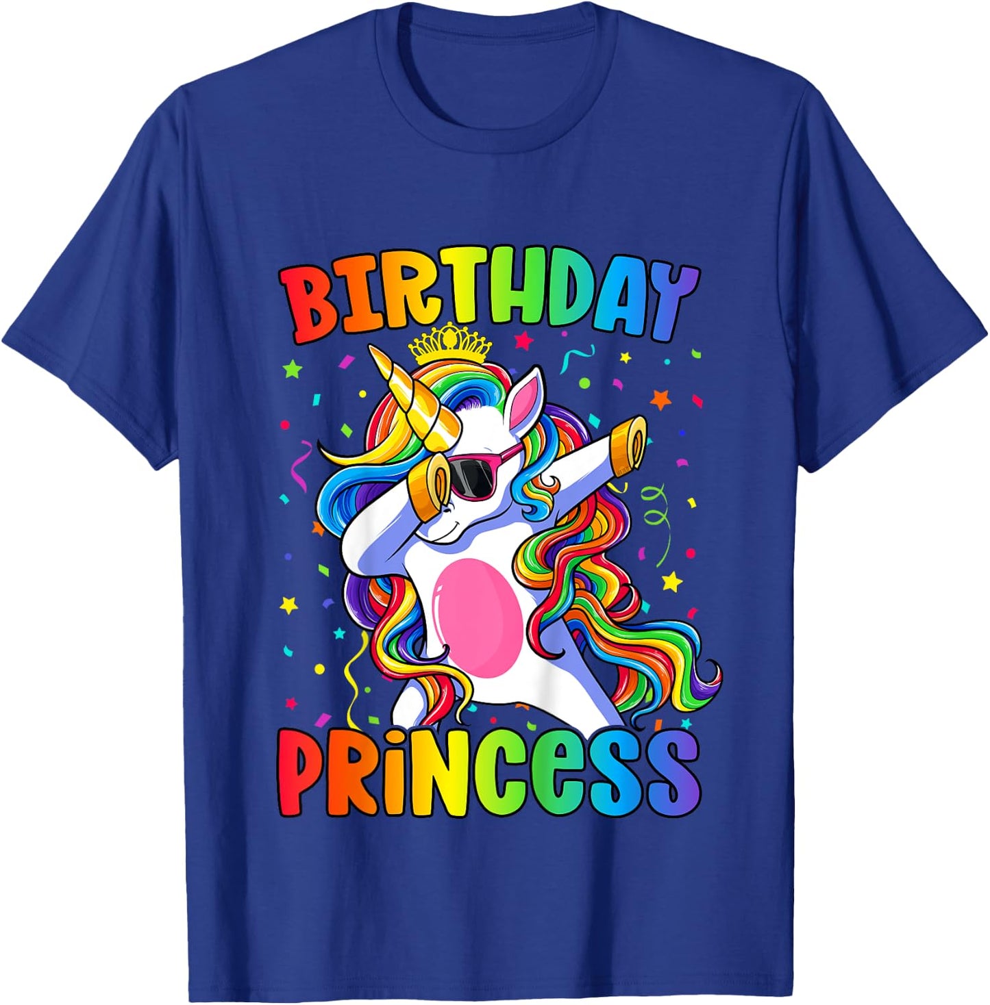 Birthday Princess Shirt Girl Unicorn Birthday T-Shirt - T-Shirt | Royal