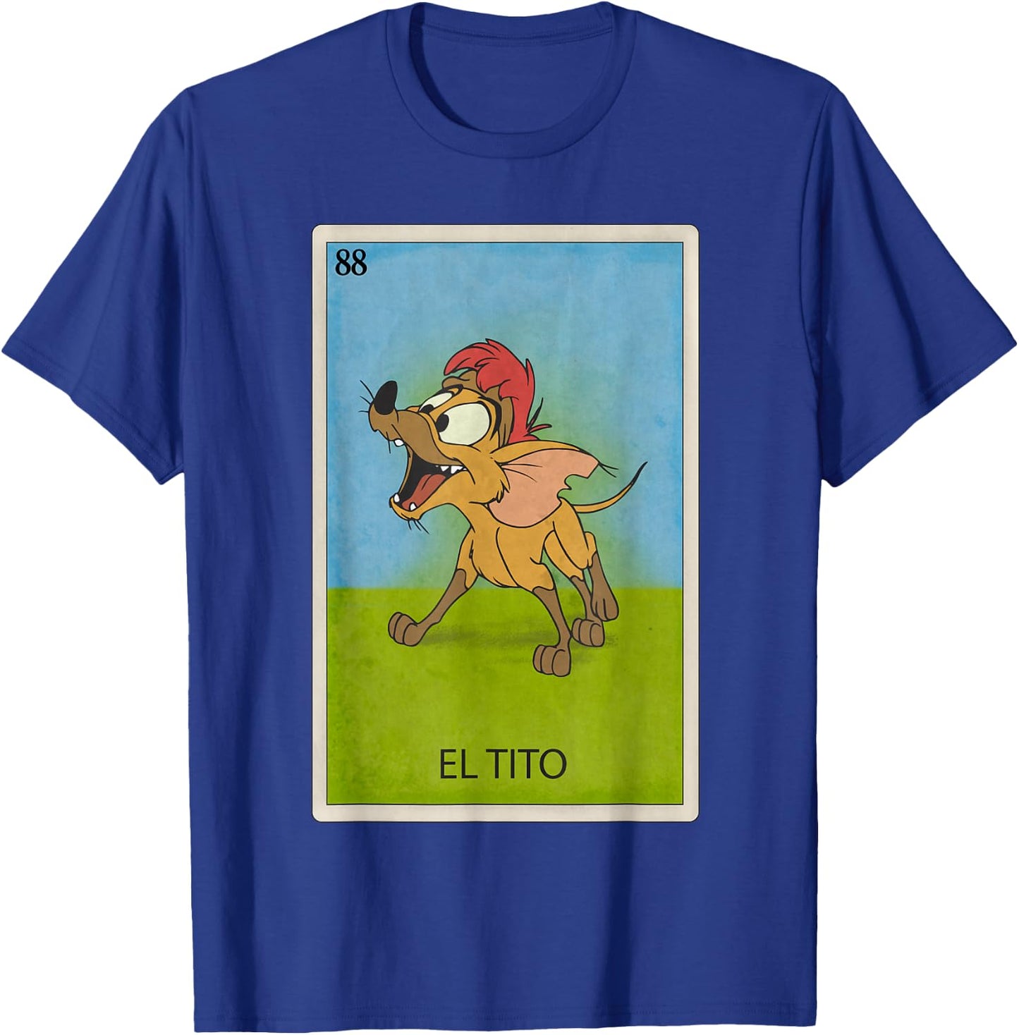Disney Oliver & Company El Tito Lotería Card Poster T-Shirt - T-Shirt | Royal