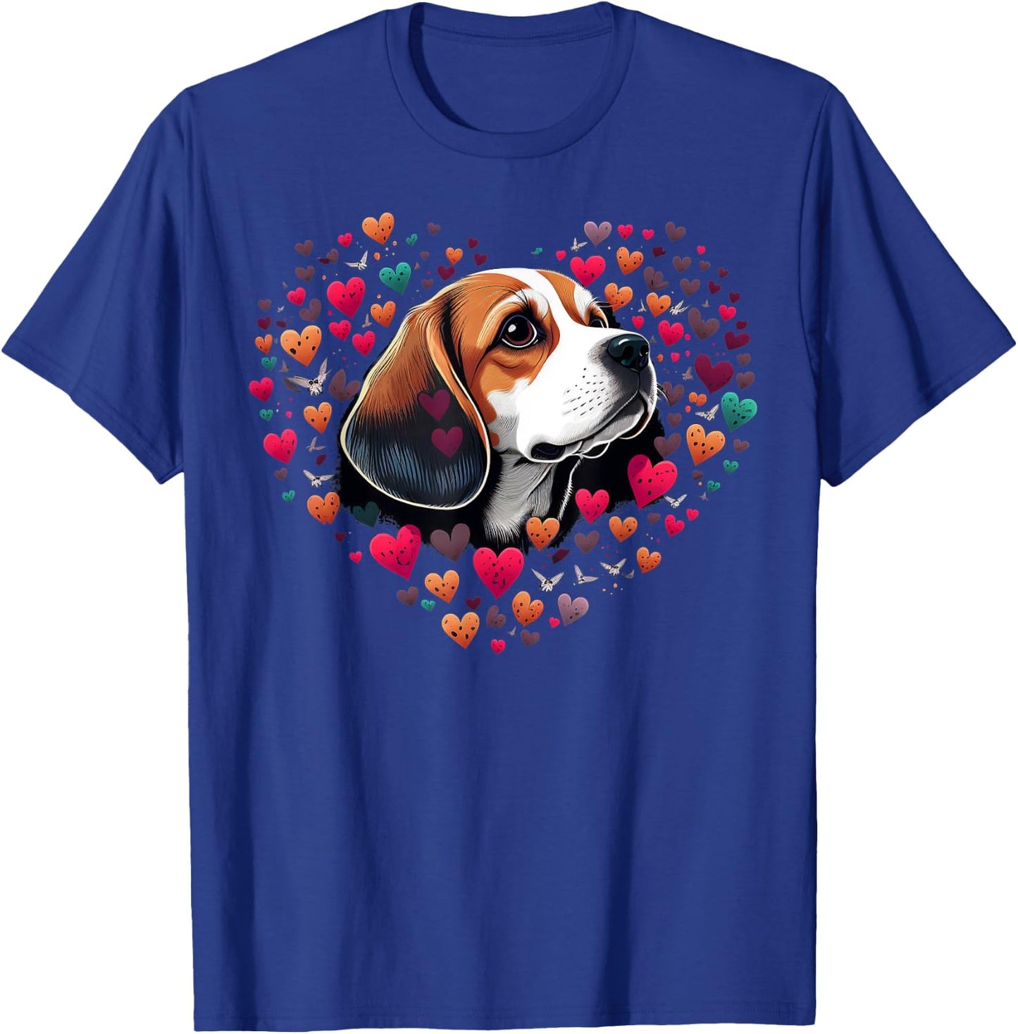 Beagle Love Heart for Valentines Day on Beagle Lover T-Shirt - T-Shirt | Royal