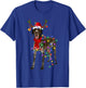 German Shorthaired Pointer Dog Tree Christmas Lights Pajama T-Shirt - T-Shirt | Royal