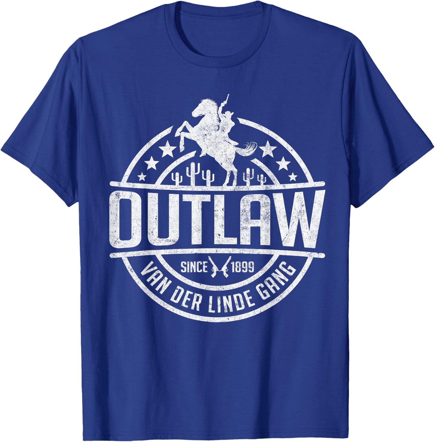 Outlaw Dutch's Gang Red Horse & Cowboy Adventure T-Shirt - T-Shirt | Royal
