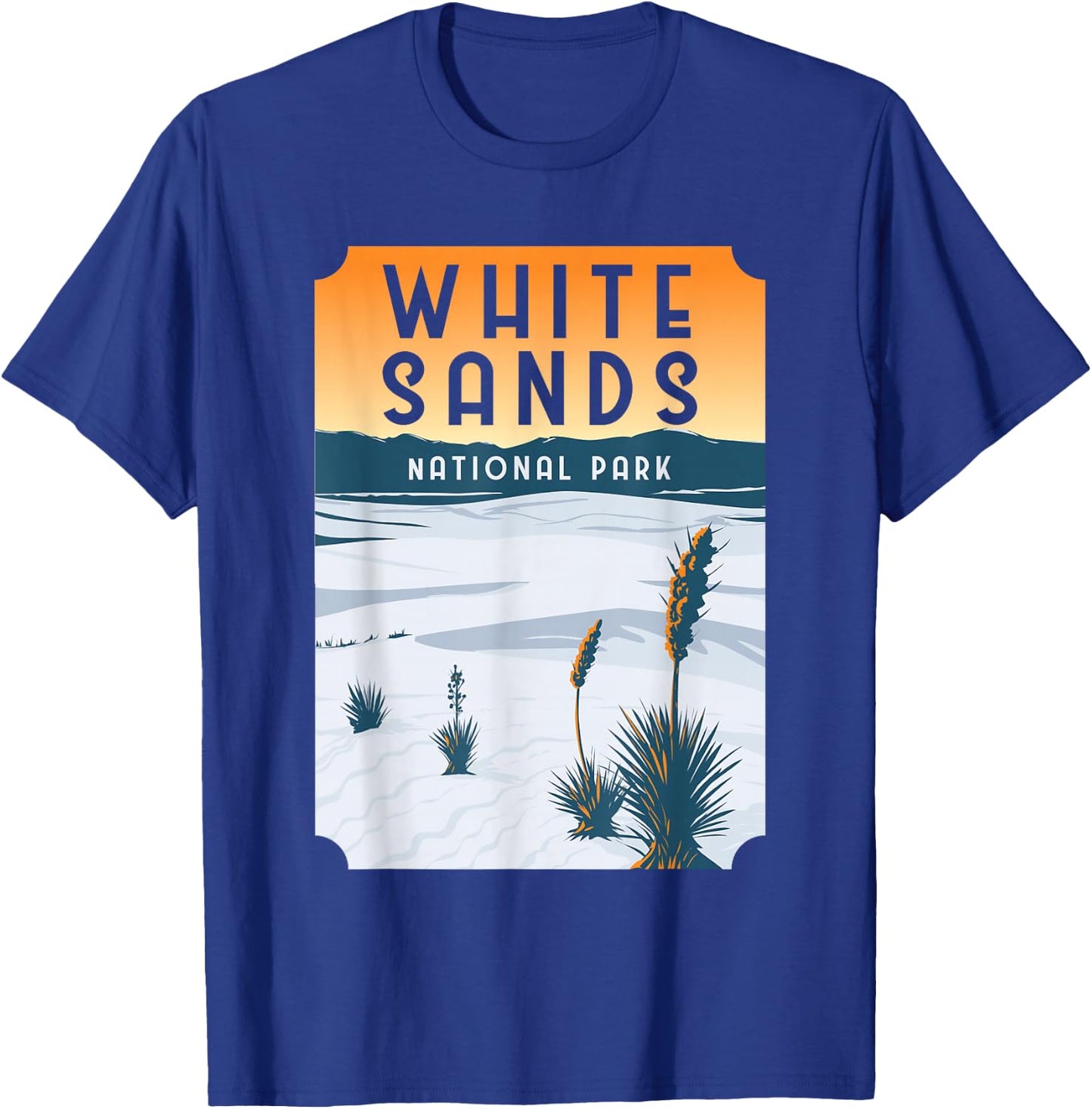 White Sands New Mexico US National Park Vintage Gift T-Shirt - T-Shirt | Royal