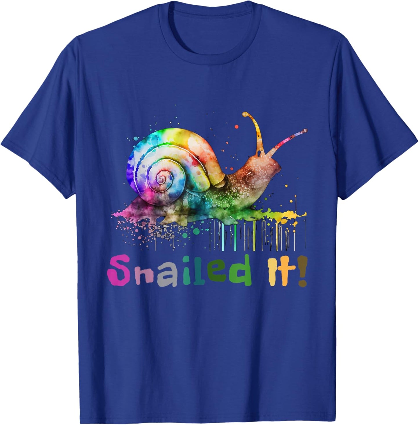 Cool Snail Rainbow Colors Snailed It Women Children T-Shirt - T-Shirt | Royal