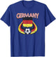 Germany Soccer Country Flag Shield German Pride T-Shirt - T-Shirt | Royal