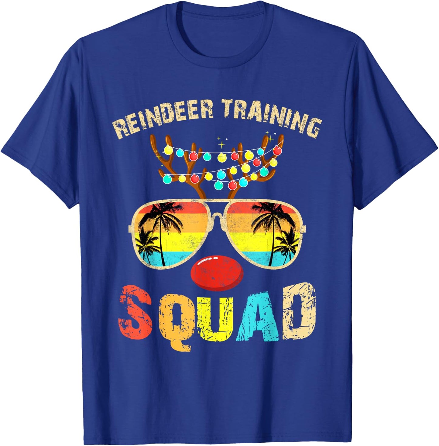 Christmas Running Reindeer Runner Training Squad Team T-Shirt - T-Shirt | Royal