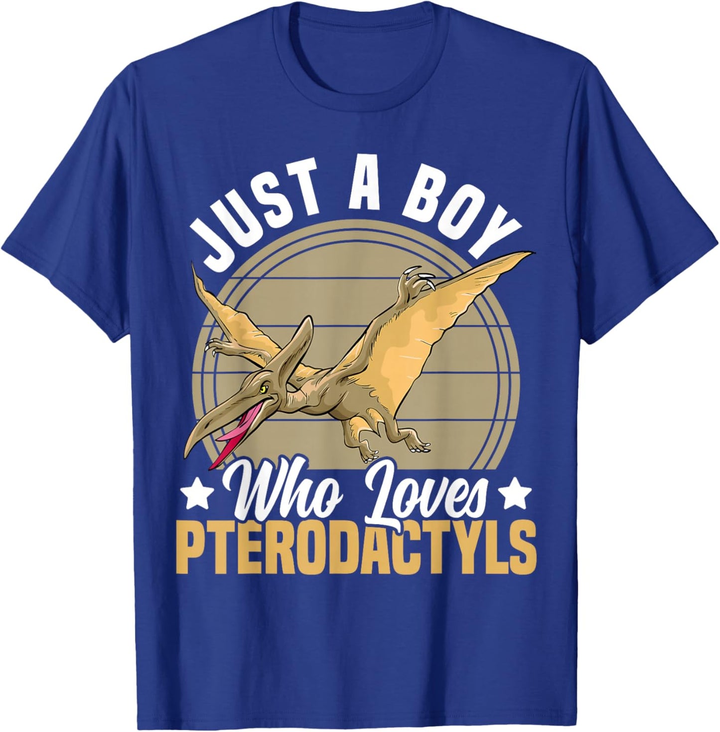 Just A Boy Who Loves Pterodactyls Dinosaur Lover Boys Dino T-Shirt - T-Shirt | Royal