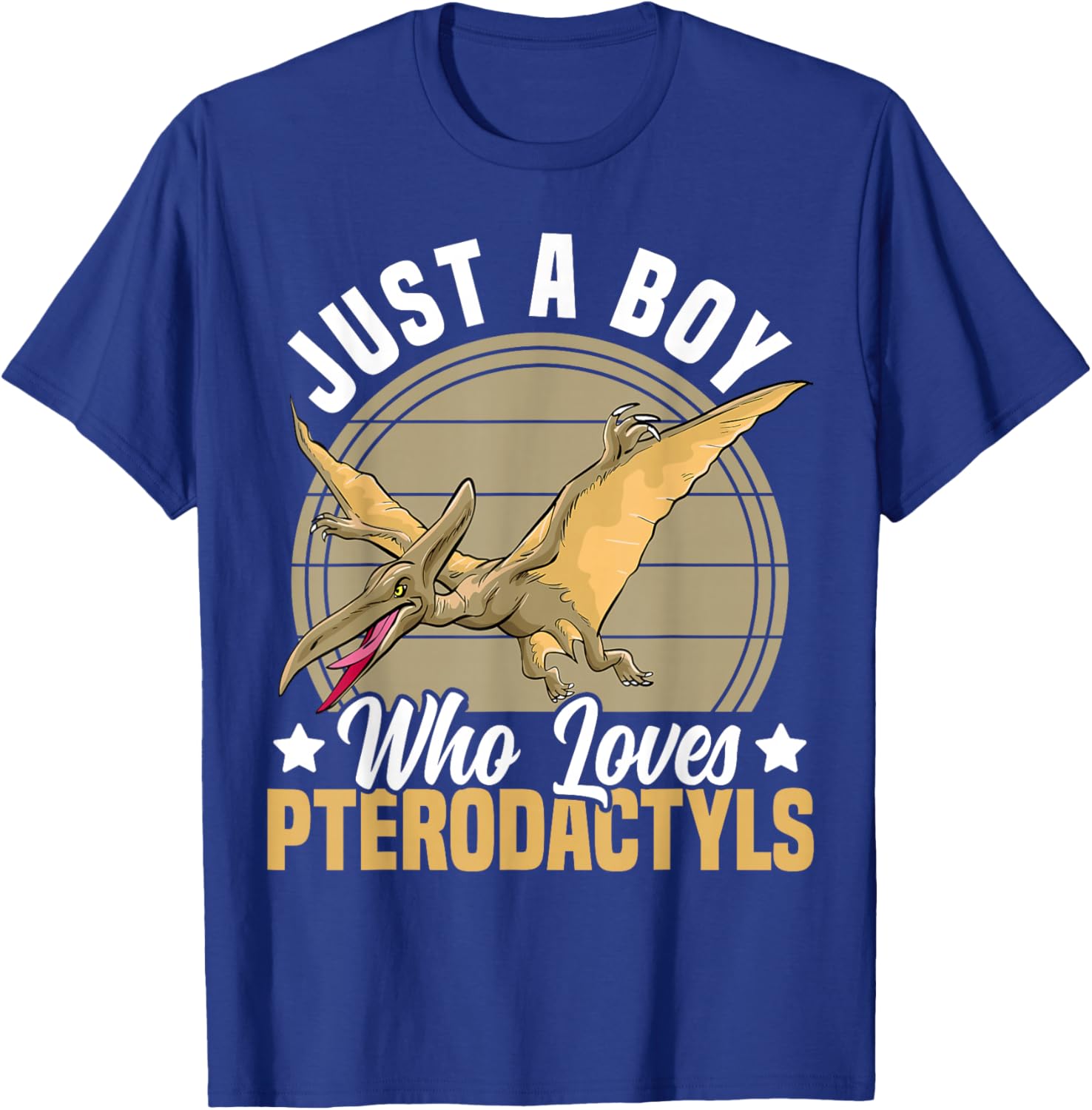 Just A Boy Who Loves Pterodactyls Dinosaur Lover Boys Dino T-Shirt - T-Shirt | Royal