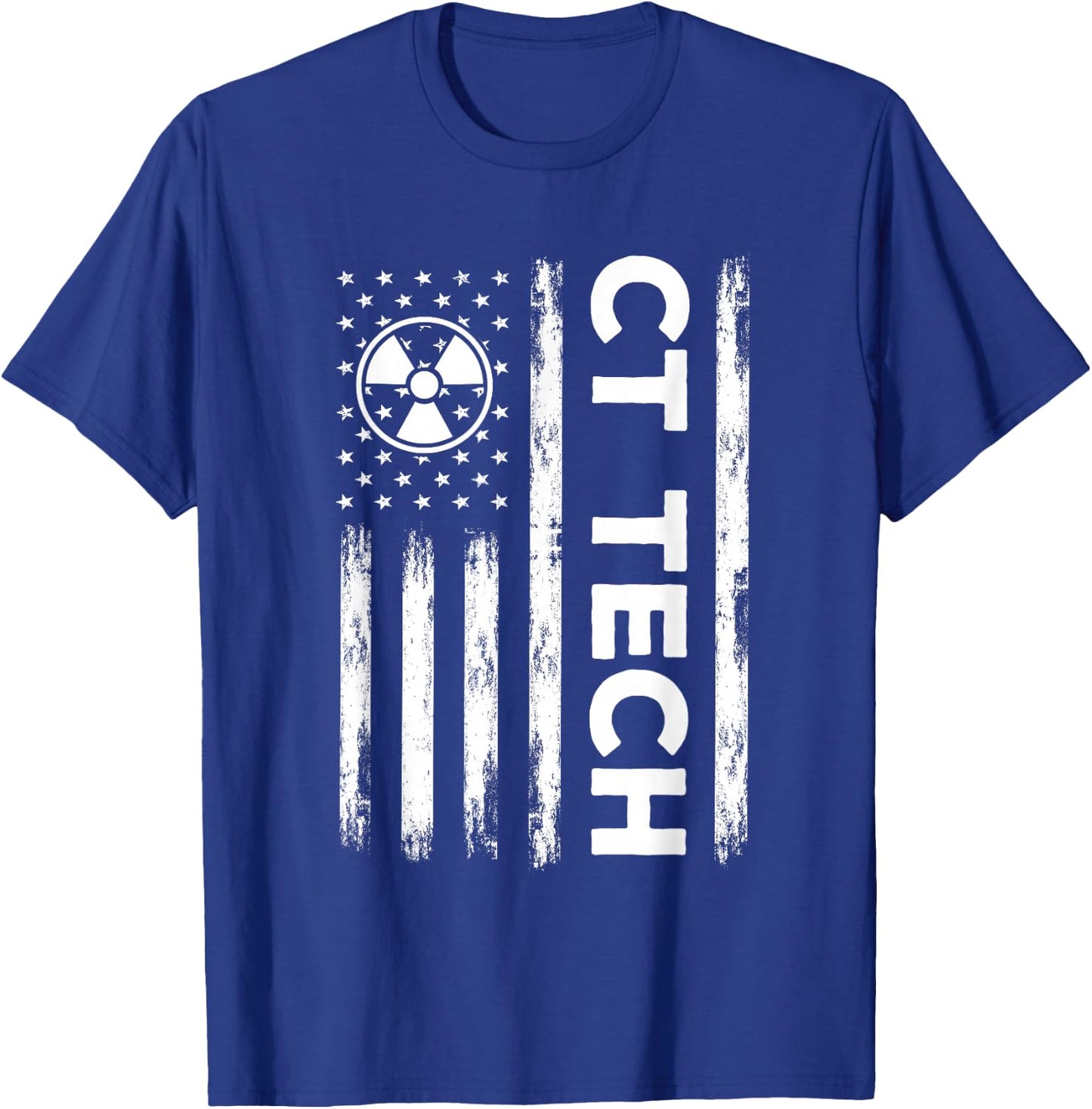 CT Tech USA Flag Radiologic Technologist Radiology America T-Shirt - T-Shirt | Royal