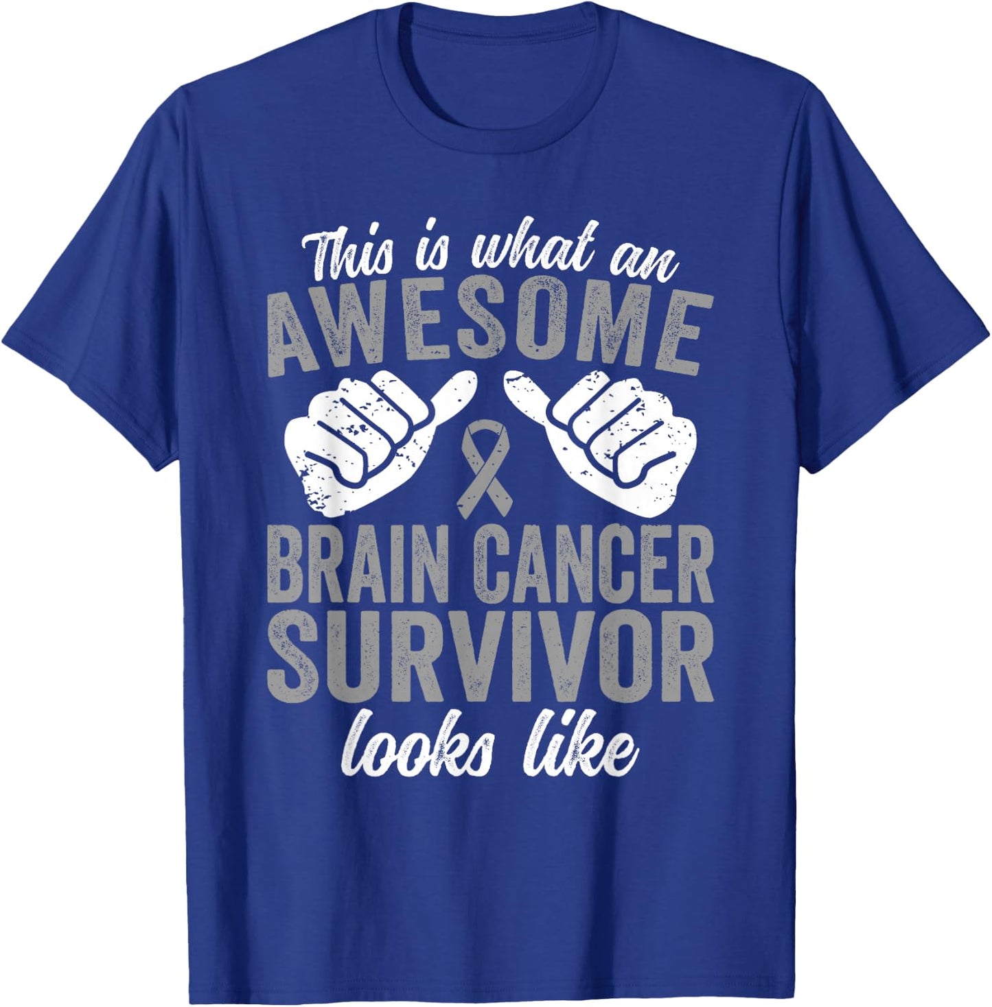 Brain Survivor awesome looks like Brain Cancer T-Shirt - T-Shirt | Royal