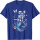 Goth Floral Butterflies Kawaii Skeleton Mermaid T-Shirt - T-Shirt | Royal