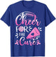 Breast Cancer Awareness Cheer For The Cure Football T-Shirt - T-Shirt | Royal