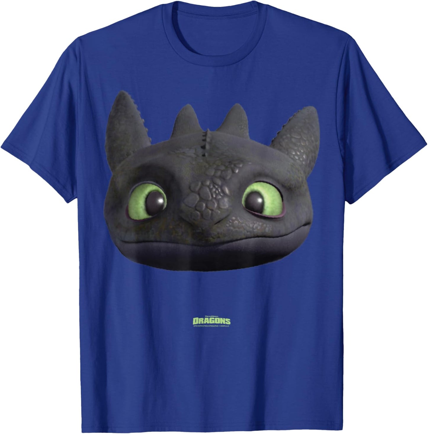 DreamWorks Dragons Toothless Night Fury Big Face Costume 3D T-Shirt - T-Shirt | Royal