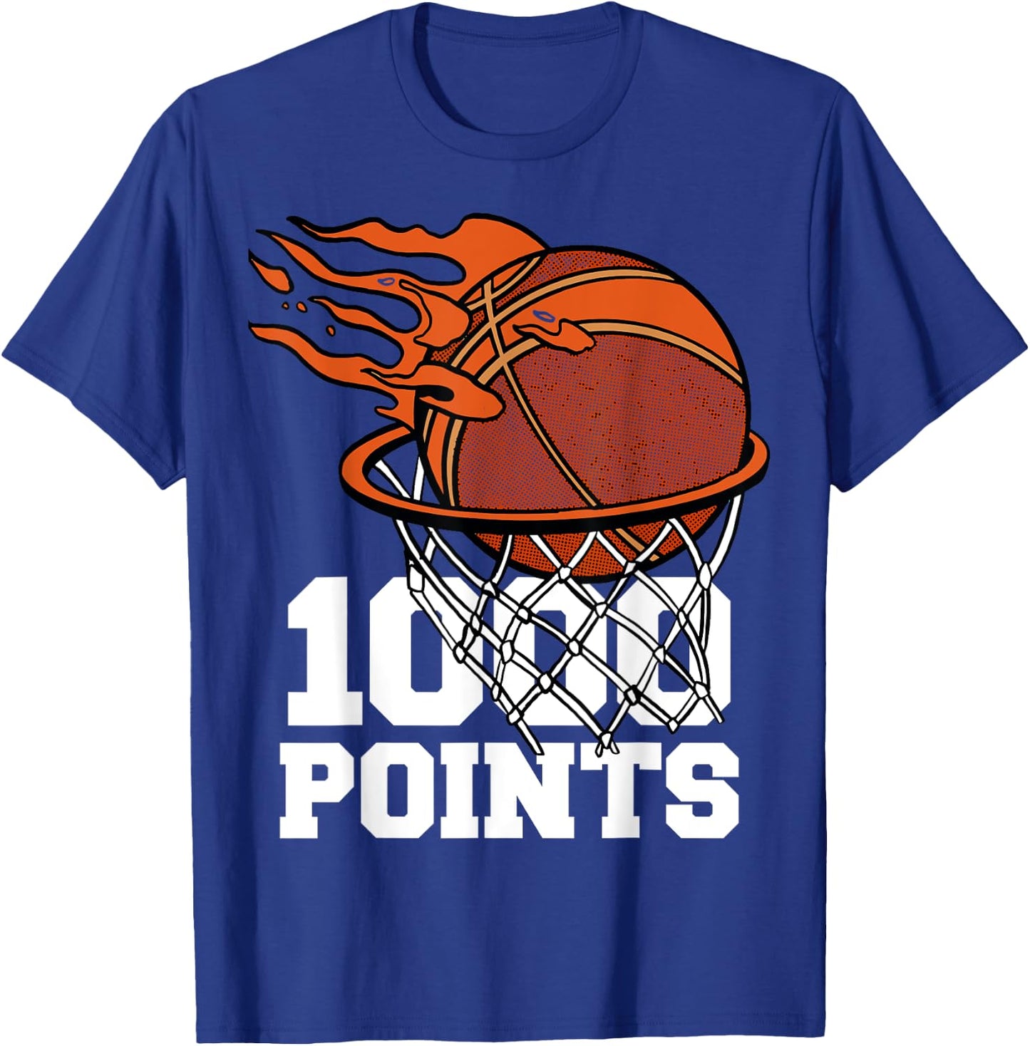 1000 Points Basketball Scorer High School Basketball Player T-Shirt - T-Shirt | Royal