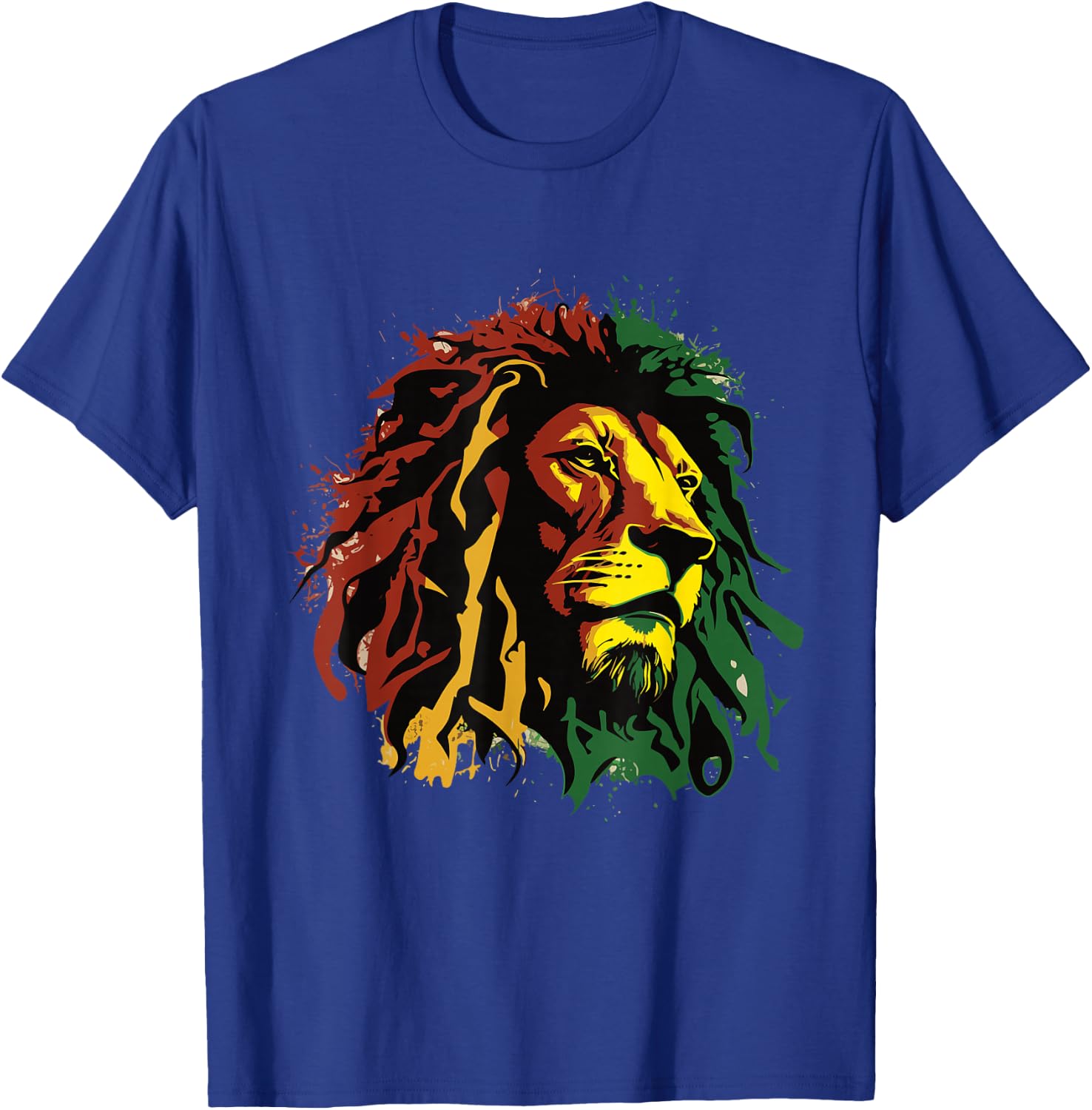 Jamaican Lion Jamaican Rasta Flag Lion of Judah Reggae Music T-Shirt - T-Shirt | Royal