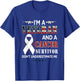 I'm A Veteran And A Cancer Survivor Don't Underestimate Me T-Shirt - T-Shirt | Royal