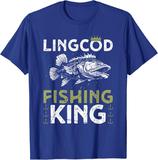 Lingcod Fishing King T-Shirt - T-Shirt | Royal