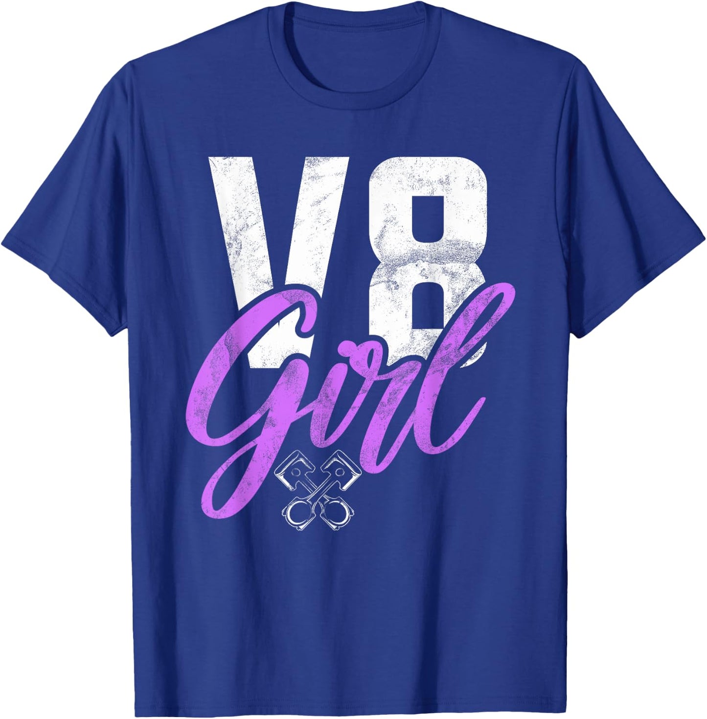 V8 Girl Muscle Car Girl T-Shirt - T-Shirt | Royal