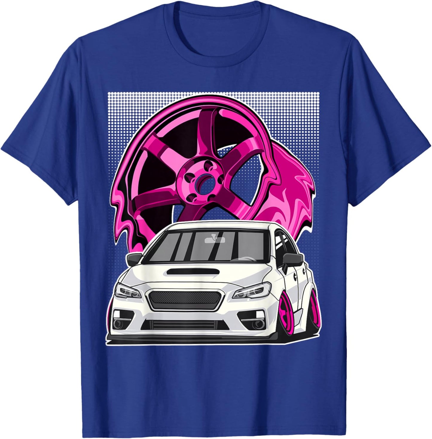 Subie VA JDM Stance Car Wheel Boxer Motor Racing Graphic T-Shirt - T-Shirt | Royal