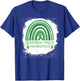 Cerebral Palsy Awareness Bleached Rainbow Green Ribbon Men T-Shirt - T-Shirt | Royal