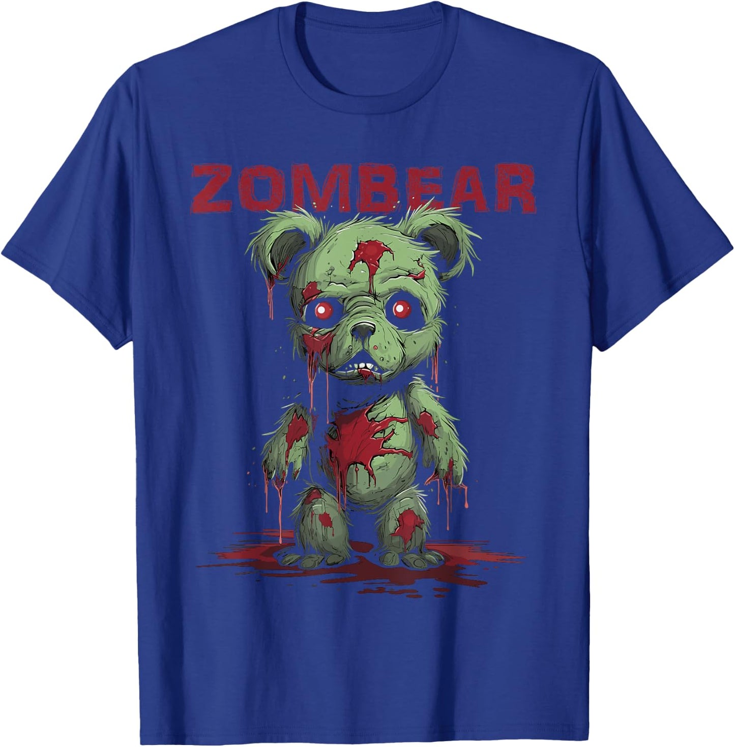 Teddy Bear Halloween for Kids Women Men Zombear Stuff T-Shirt - T-Shirt | Royal