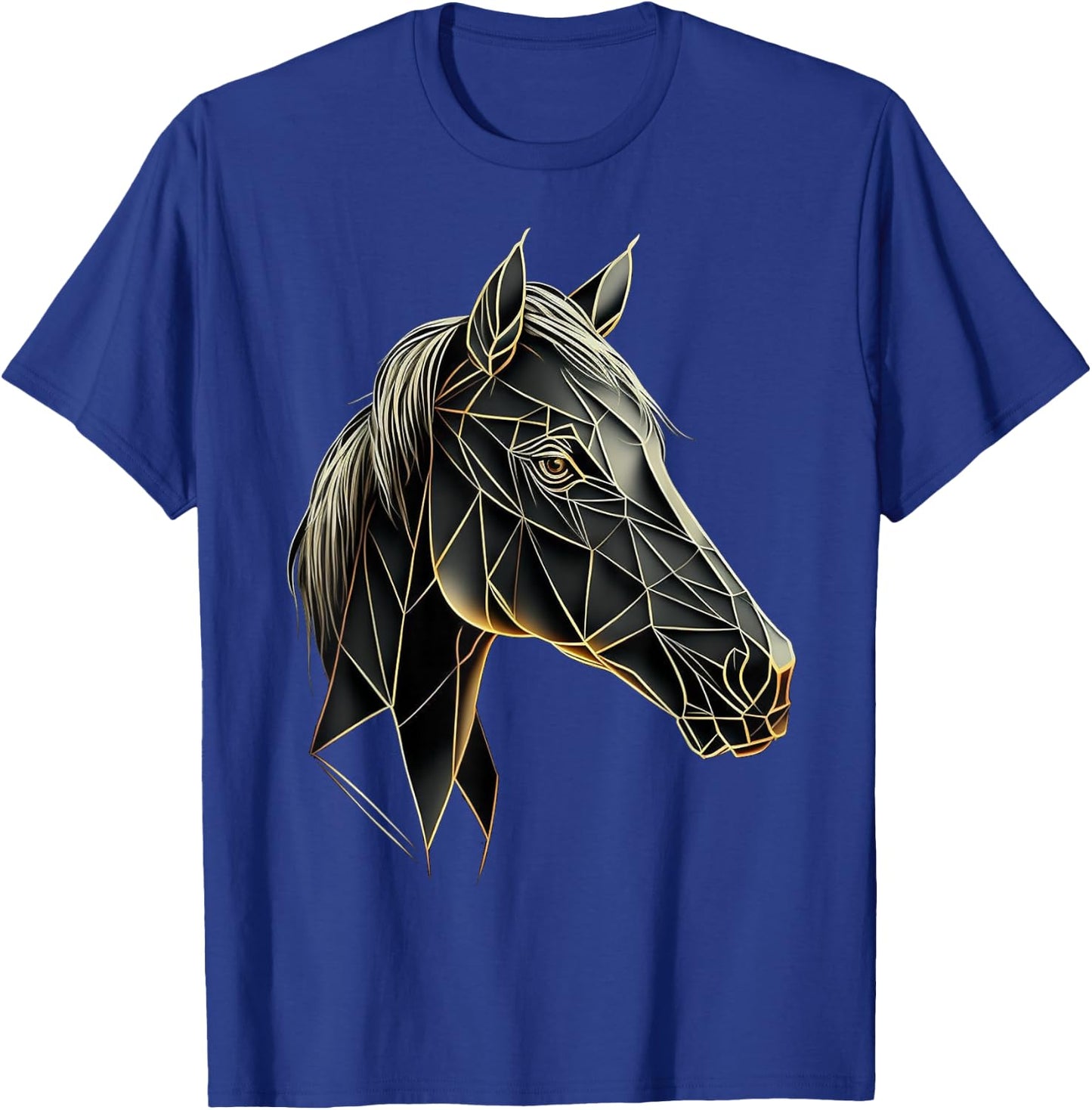 Horse Animal Geometric Polygon Artwork Horse T-Shirt - T-Shirt | Royal
