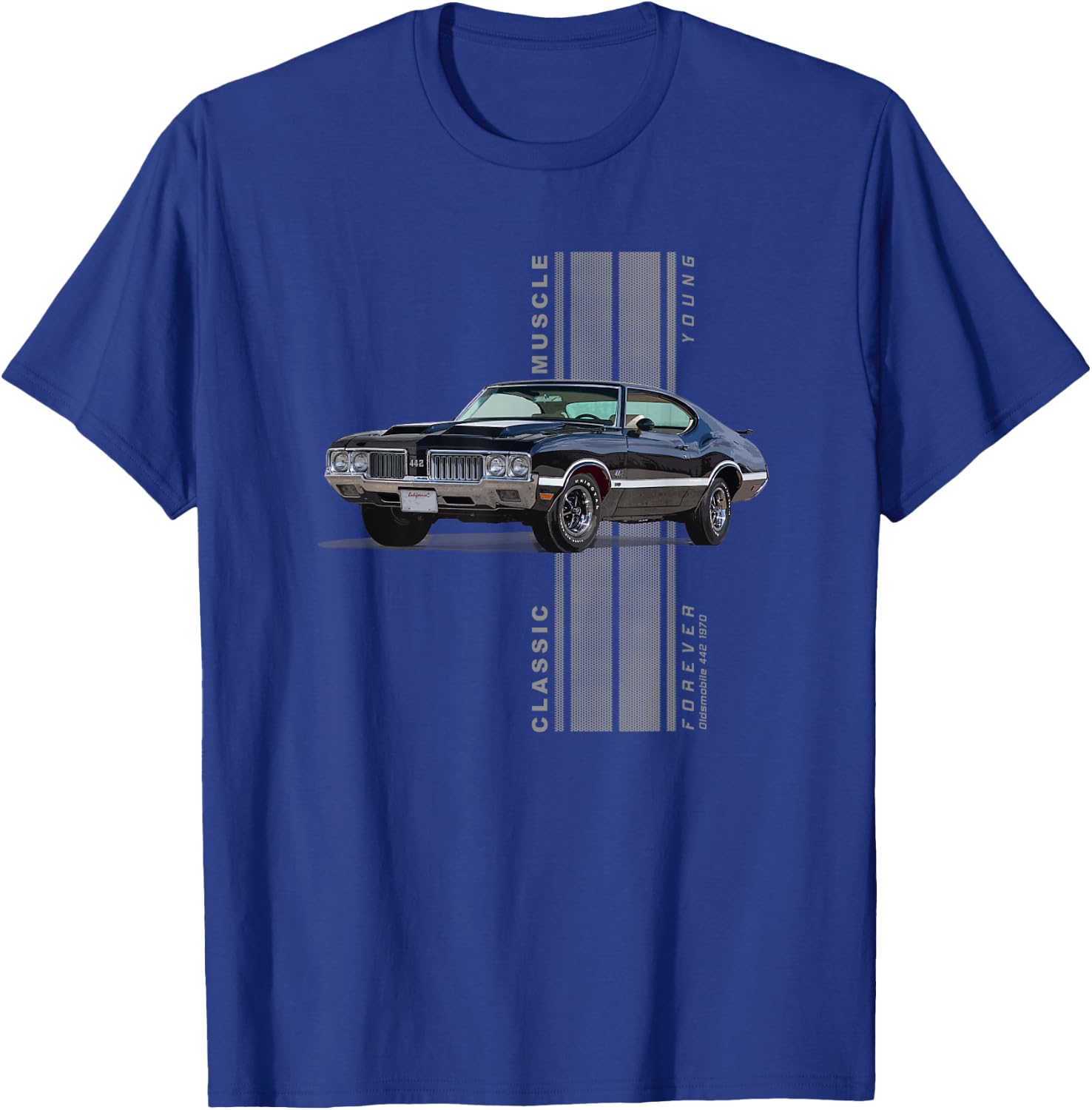 Olds 442 Classic American Muscle Cars Vintage T-Shirt - T-Shirt | Royal
