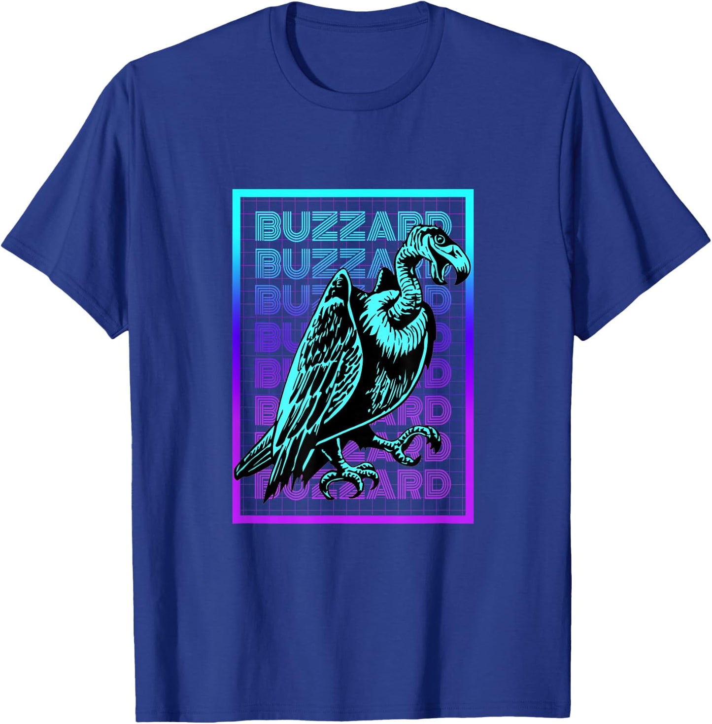 Buzzard Bird Vintage Retro Buzzard T-Shirt - T-Shirt | Royal