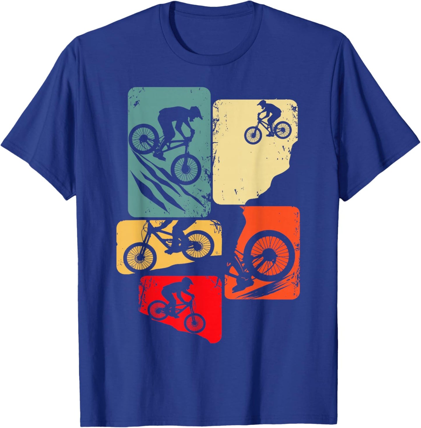 Mountain Bike MTB Downhill Biking Cycling Biker Kids Boys T-Shirt - T-Shirt | Royal