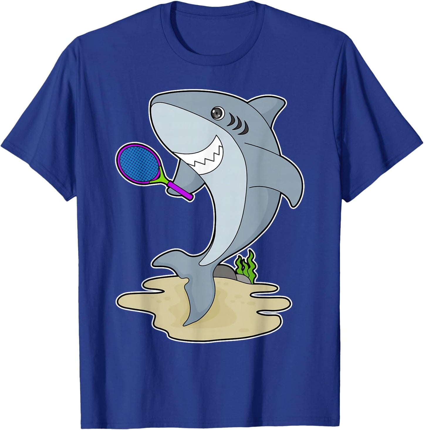Shark Tennis Tennis racket Sports T-Shirt - T-Shirt | Royal