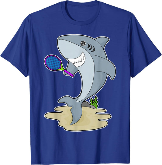 Shark Tennis Tennis racket Sports T-Shirt - T-Shirt | Royal