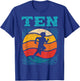 10th Birthday Retro Runner Jogging 10 Year Old Boys Kids T-Shirt - T-Shirt | Royal