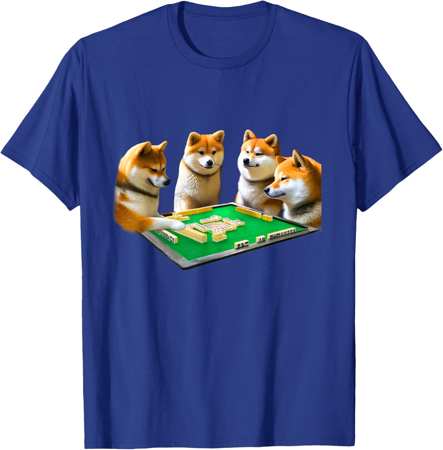 Shiba Inu, Dog, Mahjong, Funny , Dog, Lettered, Men's, Funny, Clothes, Funny Goods, Present, Neta, Jakushi T-Shirt - T-Shirt | Royal