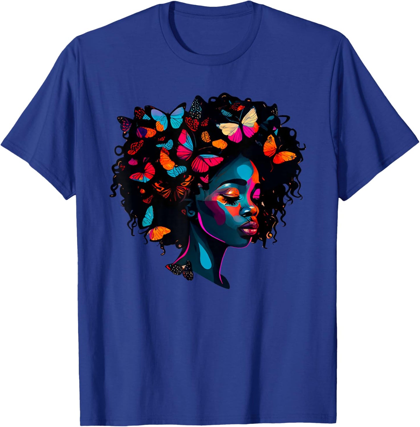 Black Queen Afro Melanin Women T-Shirt - T-Shirt | Royal