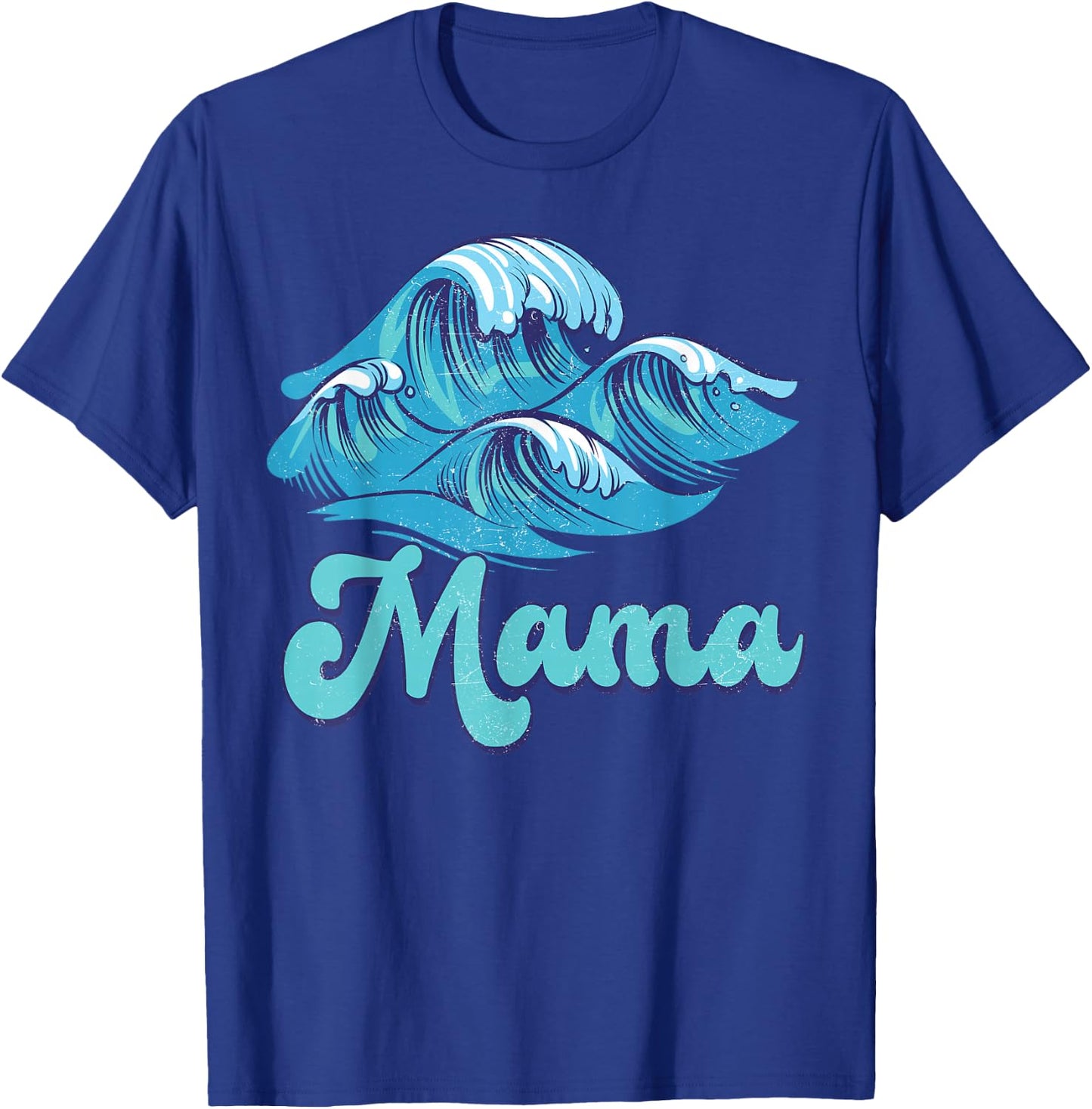 Mama Surf Birthday Beach Theme Family Matching T-Shirt - T-Shirt | Royal