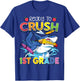 Ready To Crush 1st Grade Shark Back To School Boys Girls T-Shirt - T-Shirt | Royal