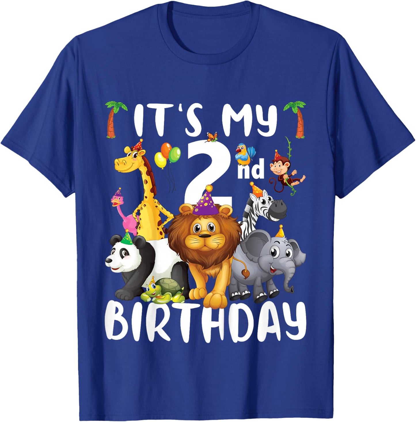 Its My 2nd Birthday Zoo Shirt Safari Jungle Animals Lover T-Shirt - T-Shirt | Royal