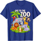 Safari Zoo Birthday Party Wild Zoo Animals Teacher Toddlers T-Shirt - T-Shirt | Royal