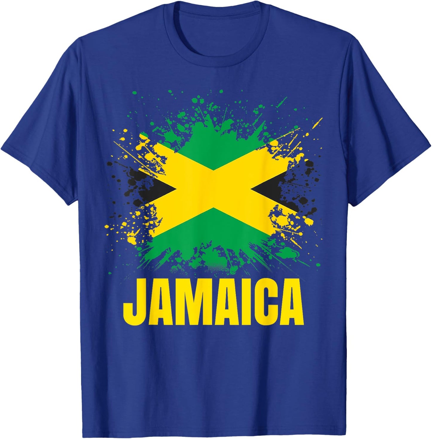 Vintage Jamaica Jamaican Flag Pride Gift T-Shirt - T-Shirt | Royal