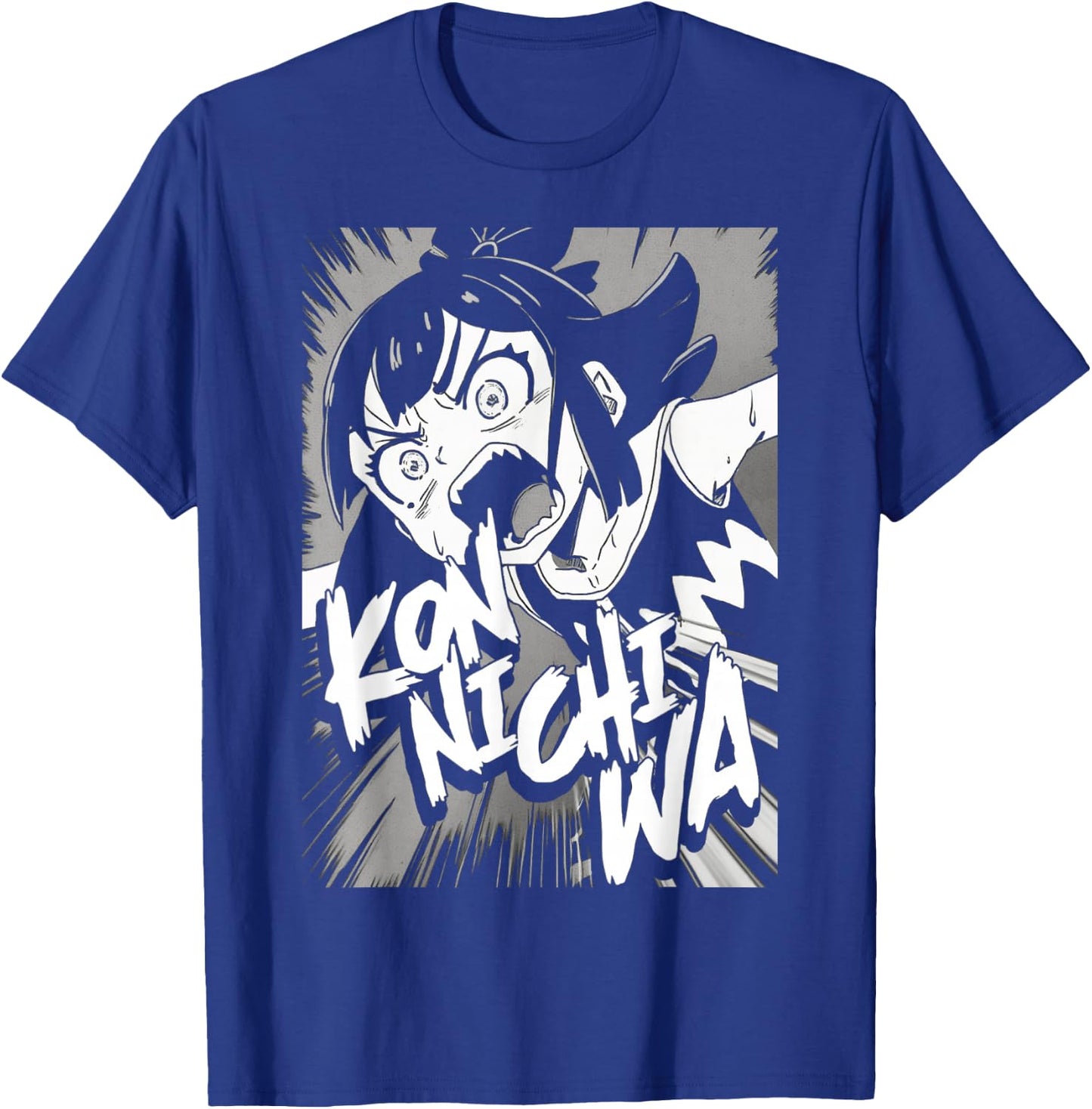 Konnichiwa こんにちは Japanese Punk Goth Grunge Anime Manga Panel T-Shirt - T-Shirt | Royal
