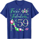 Fierce Fabulous & 59 Years Old 59th Birthday Pink & Green T-Shirt - T-Shirt | Royal