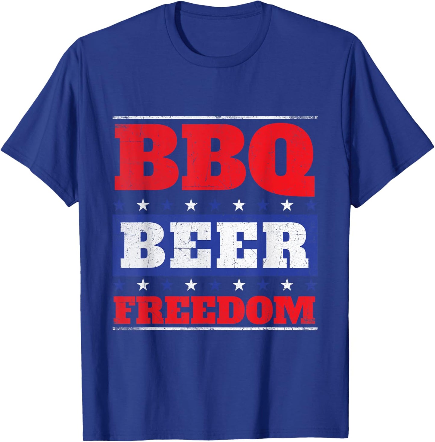 BBQ Beer Freedom - Grill Barbecue Grilling BBQ Lover T-Shirt - T-Shirt | Royal