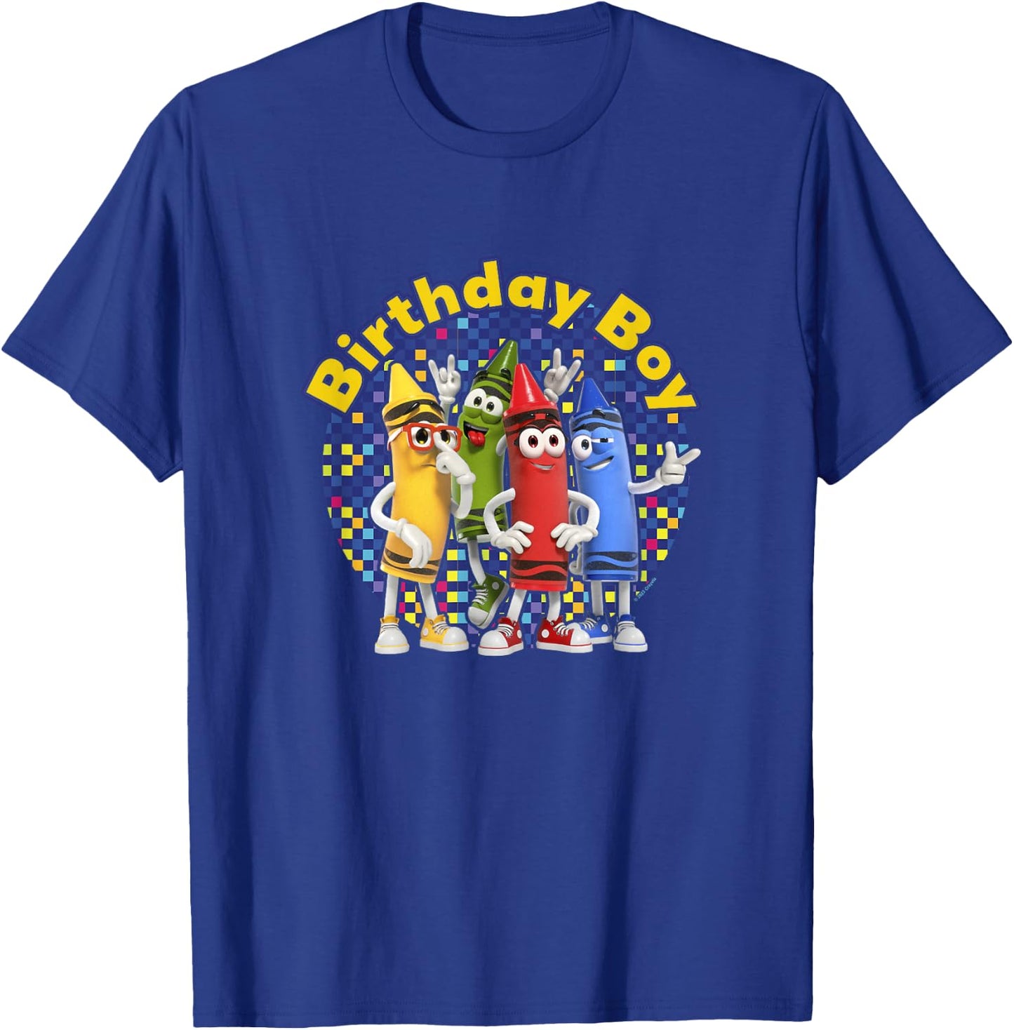 Crayola Birthday Boy Crayon Crew Celebration Retro Logo T-Shirt - T-Shirt | Royal