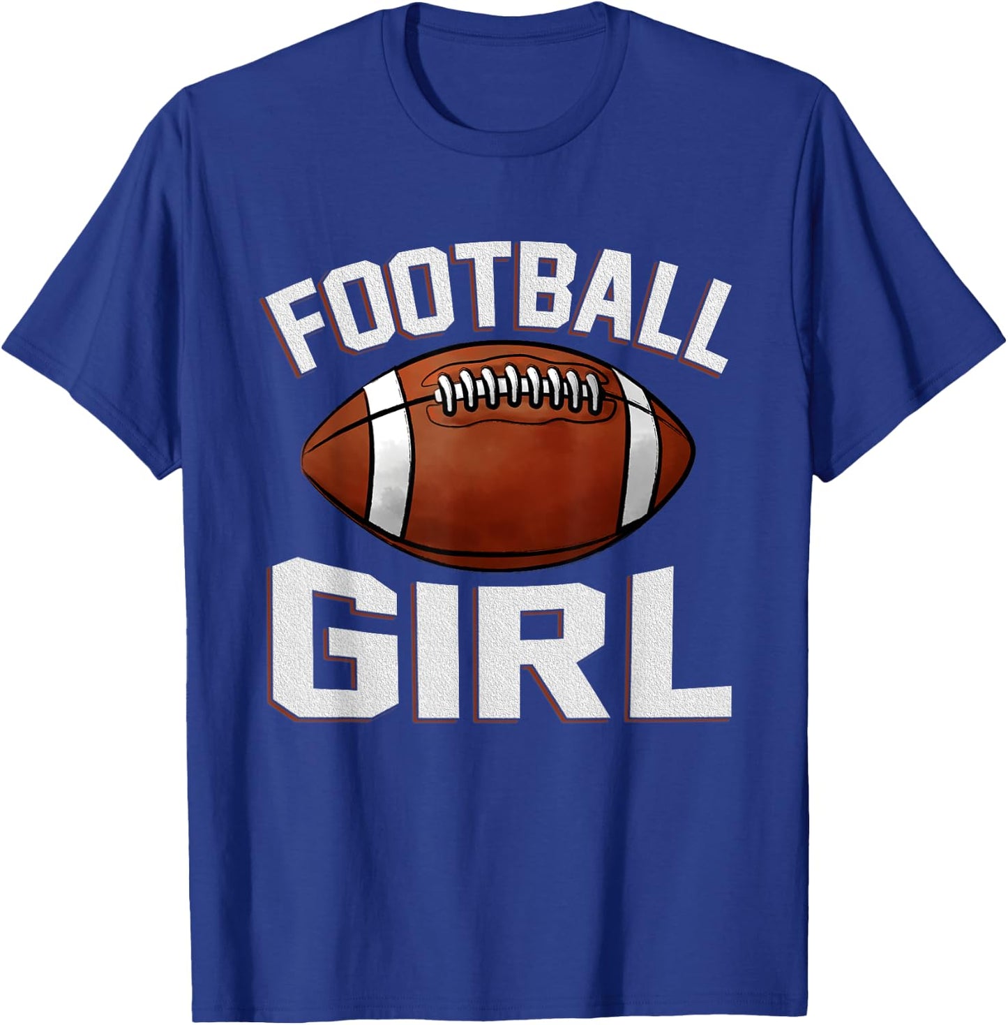 American Football Lover Girl Player shirt Funny Football T-Shirt - T-Shirt | Royal