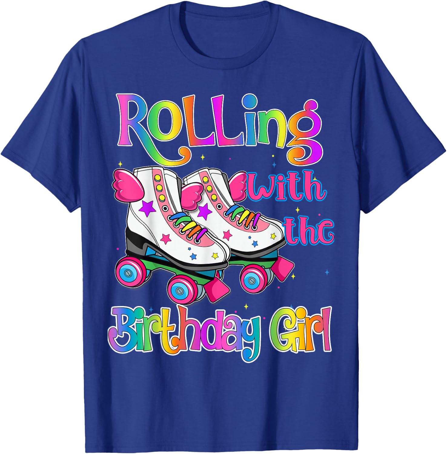 Crew of birthday girl Rolling Skate Birthday family Party T-Shirt - T-Shirt | Royal