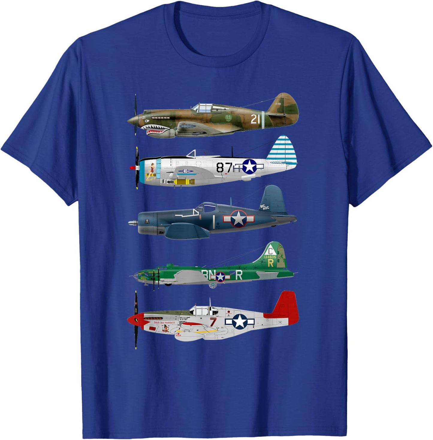 WW2 Planes Warbirds Warplanes T-Shirt - T-Shirt | Royal